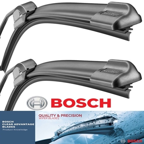 2 Genuine Bosch Clear Advantage Wiper Blades 2007 Smart Fortwo Left Right Set