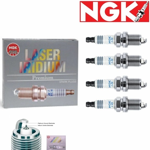 4 - NGK Laser Iridium Plug Spark Plugs 2004-2008 Acura TSX 2.4L L4 Kit Set