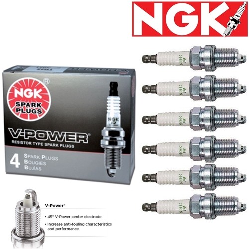 6 pcs NGK V-Power Plug Spark Plugs for 1994-1995 Toyota Camry 3.0L V6 Kit Set