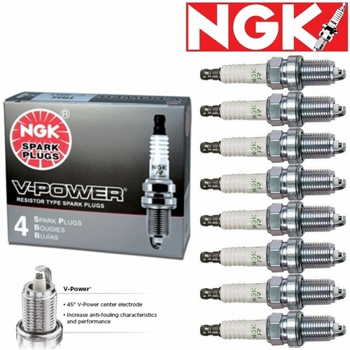 8 pcs NGK V-Power Plug Spark Plugs 1986-1991 Chevrolet Corvette 5.7L V8 VIN 8