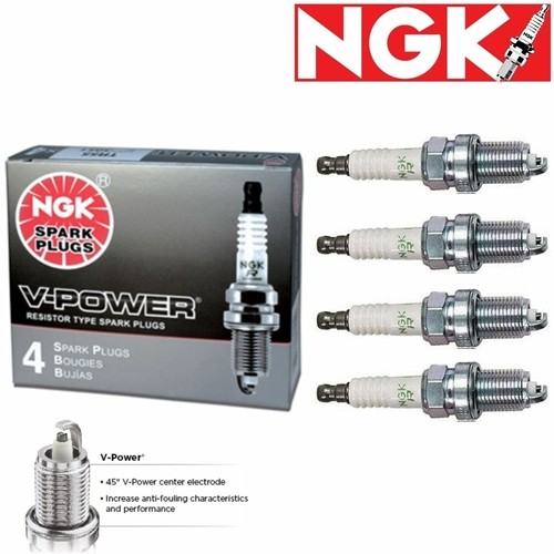 4 X NGK V-Power Plug Spark Plugs 1998-2002 Chevrolet S10 2.2L L4 Kit Set Tune